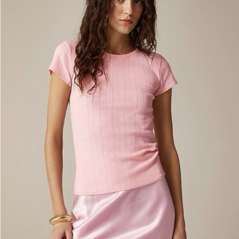 NWT Elegant Pink Short Sleeve Women's Top